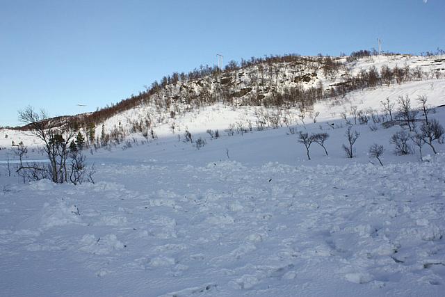 Snøskred ved Ågvatnet