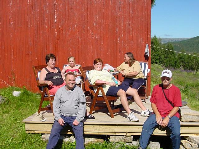 Hele selskapet minus fotografen på plattingen