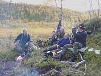 Kaffepause ved Elvnesan, Brynjar tar bildet