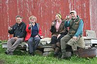 Ola, Kari, Eva og Inge på plattingen