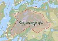 Oversikt Valnesvassgrenda, vannskillebegrenset