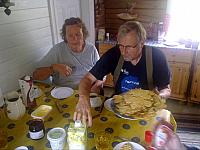 Herskapet vafler seg